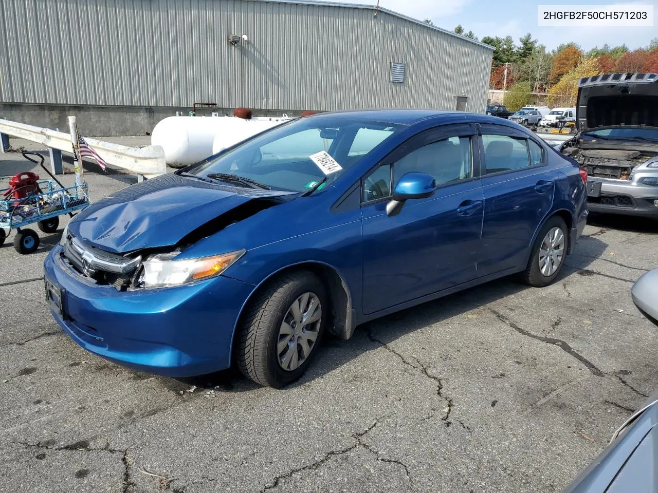 2012 Honda Civic Lx VIN: 2HGFB2F50CH571203 Lot: 77849214