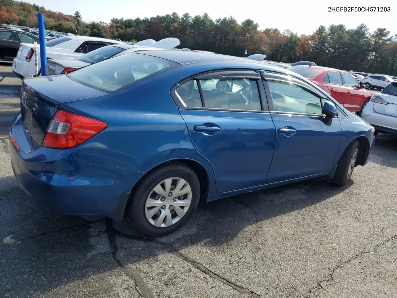 2012 Honda Civic Lx VIN: 2HGFB2F50CH571203 Lot: 77849214