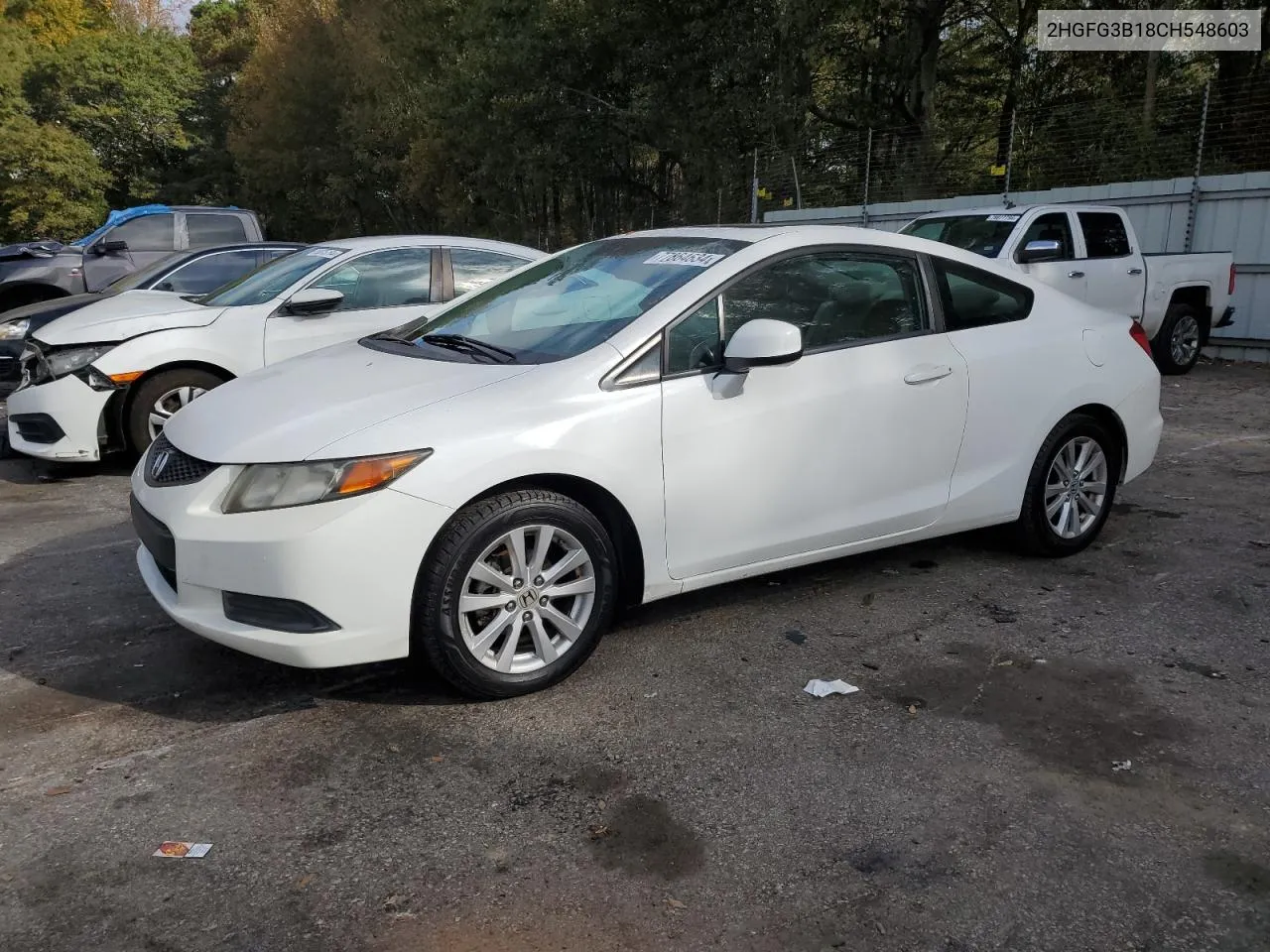 2012 Honda Civic Exl VIN: 2HGFG3B18CH548603 Lot: 77864634