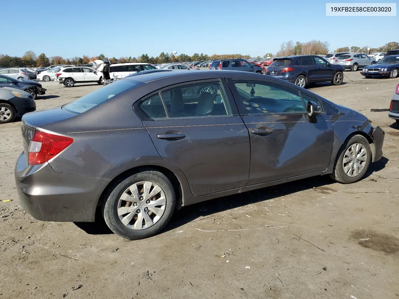 2012 Honda Civic Lx VIN: 19XFB2E58CE003020 Lot: 77947904