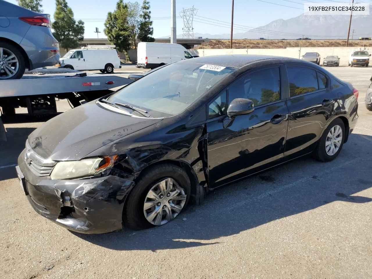 2012 Honda Civic Lx VIN: 19XFB2F51CE345228 Lot: 78013504