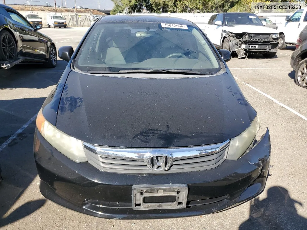 2012 Honda Civic Lx VIN: 19XFB2F51CE345228 Lot: 78013504