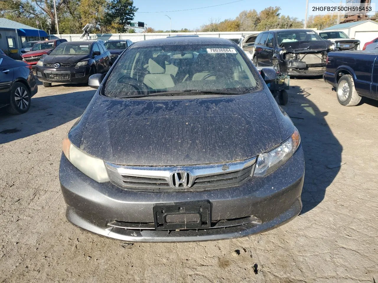 2012 Honda Civic Lx VIN: 2HGFB2F50CH595453 Lot: 78038884