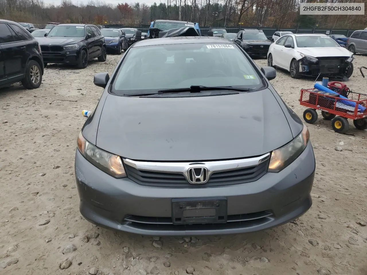 2012 Honda Civic Lx VIN: 2HGFB2F50CH304840 Lot: 78157884