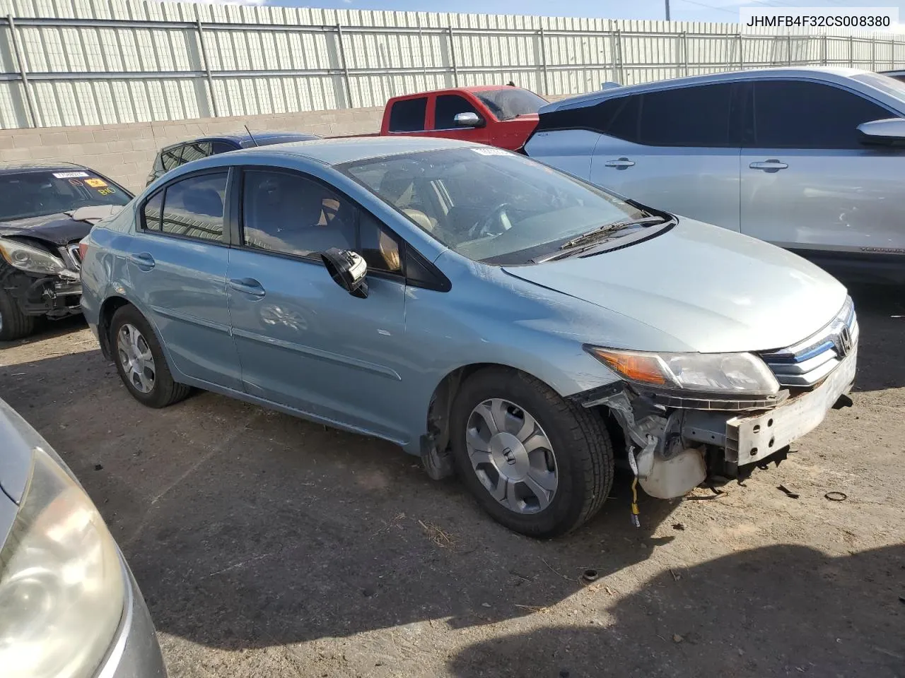 2012 Honda Civic Hybrid L VIN: JHMFB4F32CS008380 Lot: 78236694