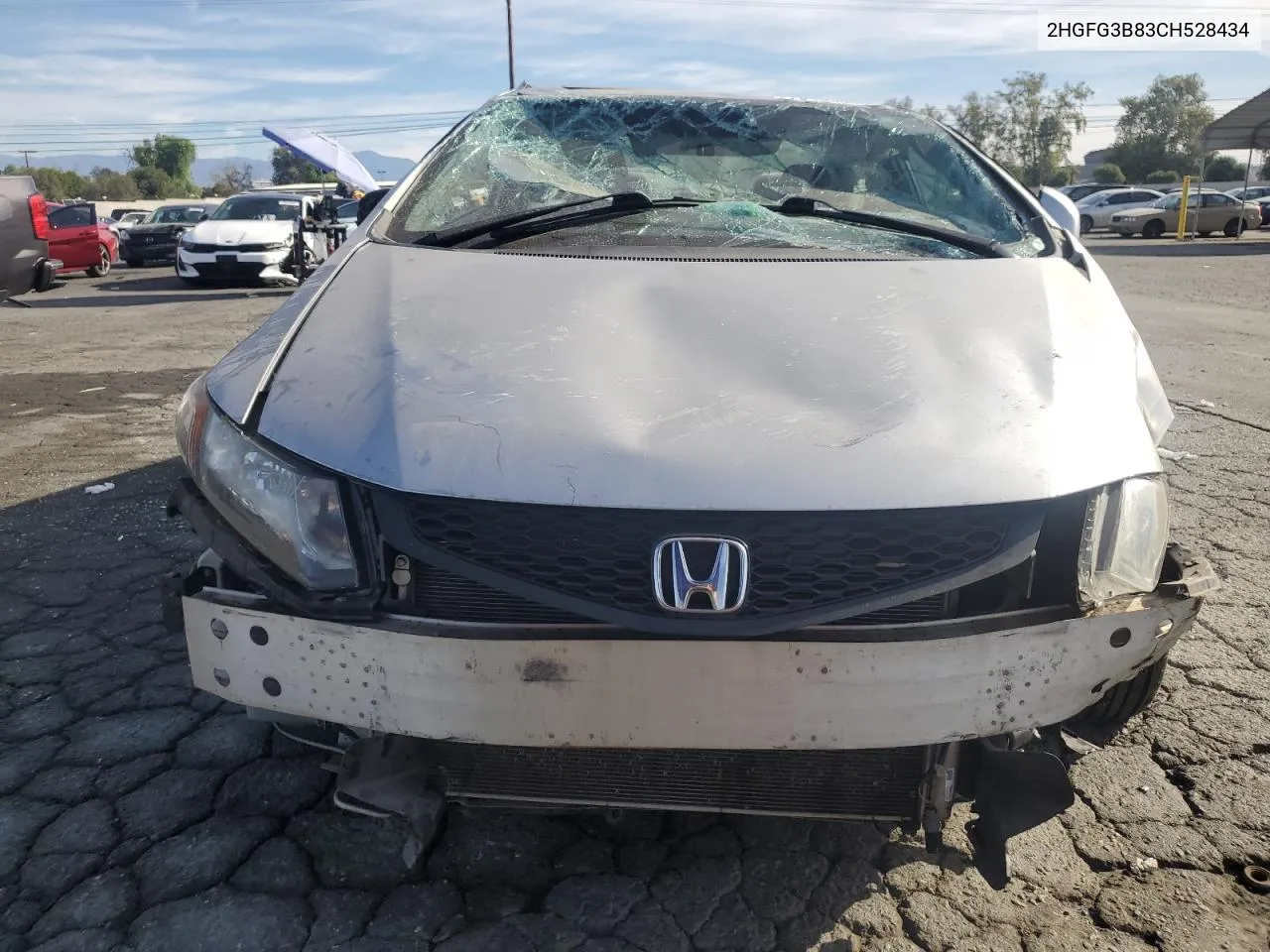 2012 Honda Civic Ex VIN: 2HGFG3B83CH528434 Lot: 78465084