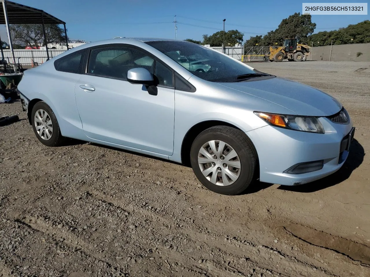 2012 Honda Civic Lx VIN: 2HGFG3B56CH513321 Lot: 78660554