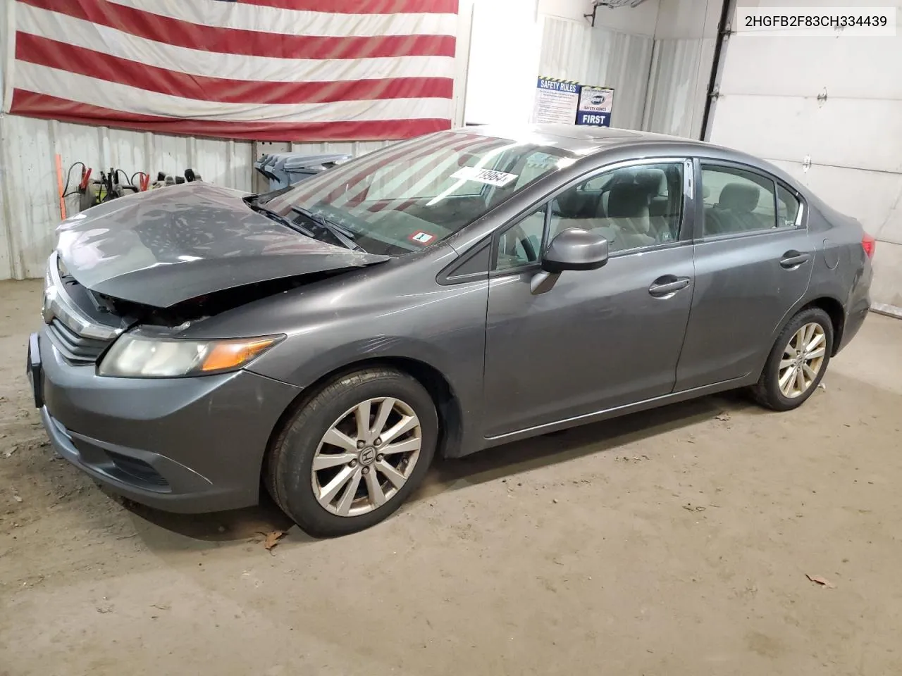 2012 Honda Civic Ex VIN: 2HGFB2F83CH334439 Lot: 78819964