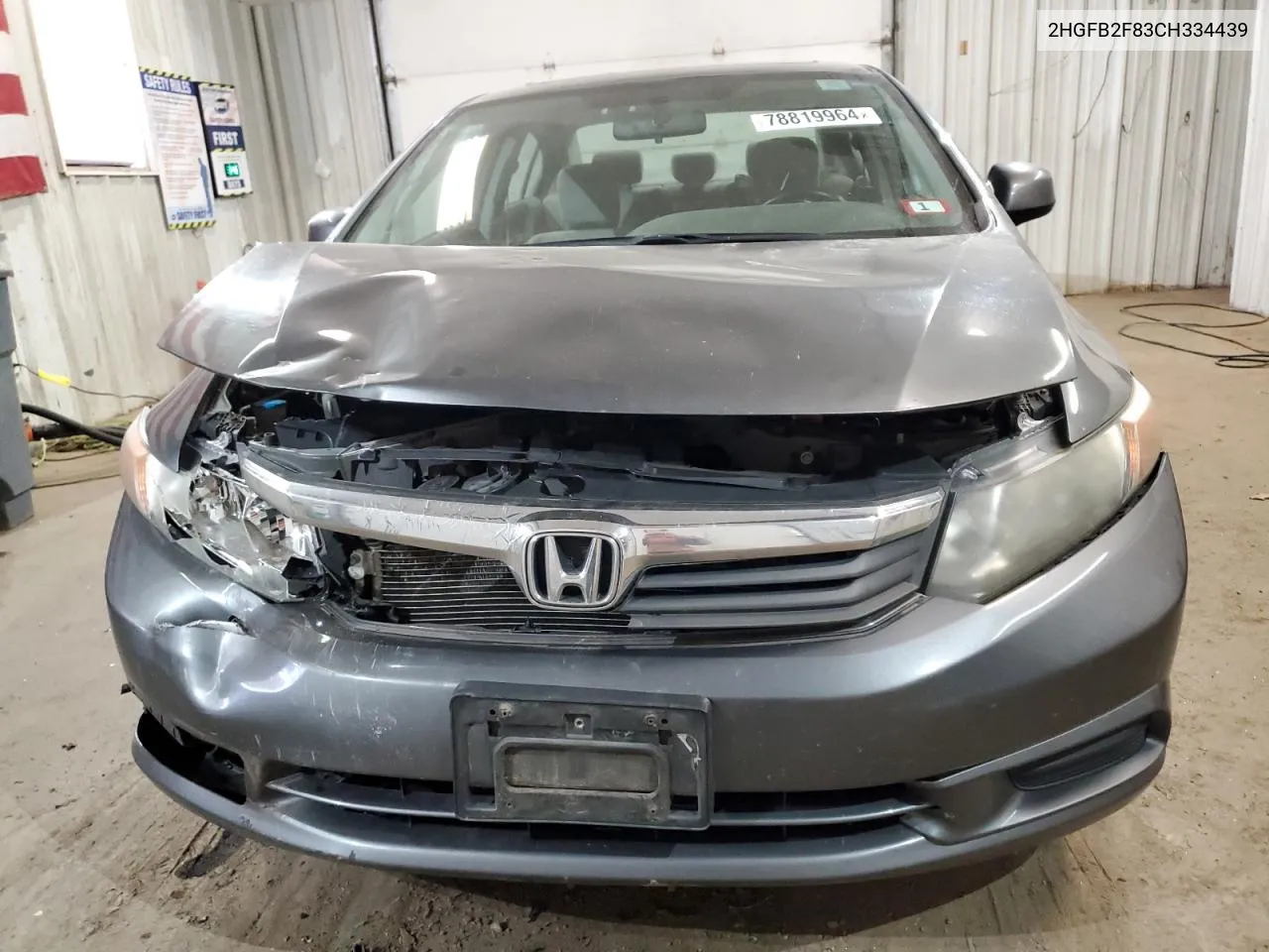 2012 Honda Civic Ex VIN: 2HGFB2F83CH334439 Lot: 78819964