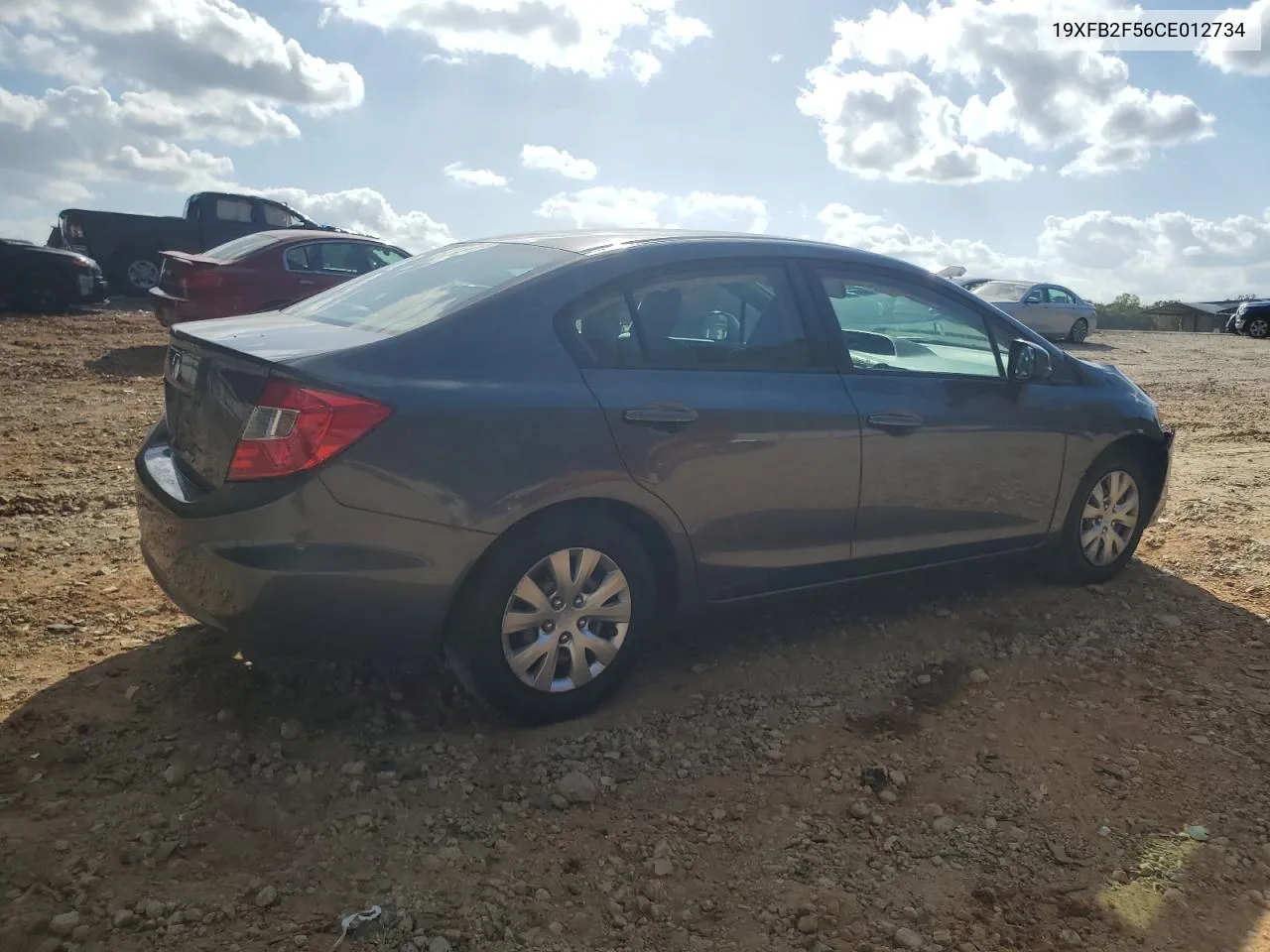 2012 Honda Civic Lx VIN: 19XFB2F56CE012734 Lot: 78836364