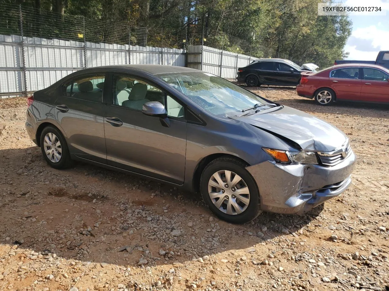 2012 Honda Civic Lx VIN: 19XFB2F56CE012734 Lot: 78836364