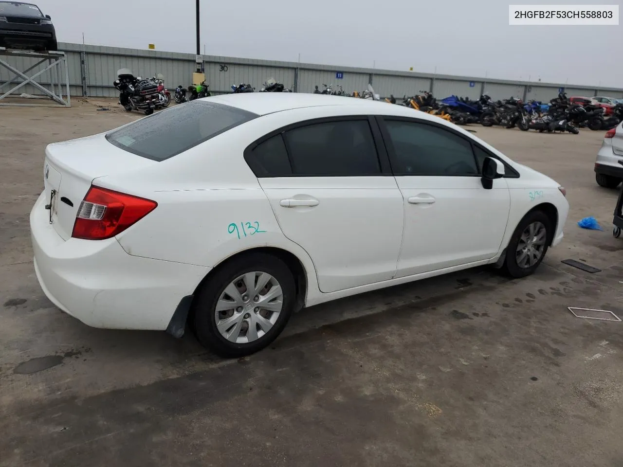 2012 Honda Civic Lx VIN: 2HGFB2F53CH558803 Lot: 78975454