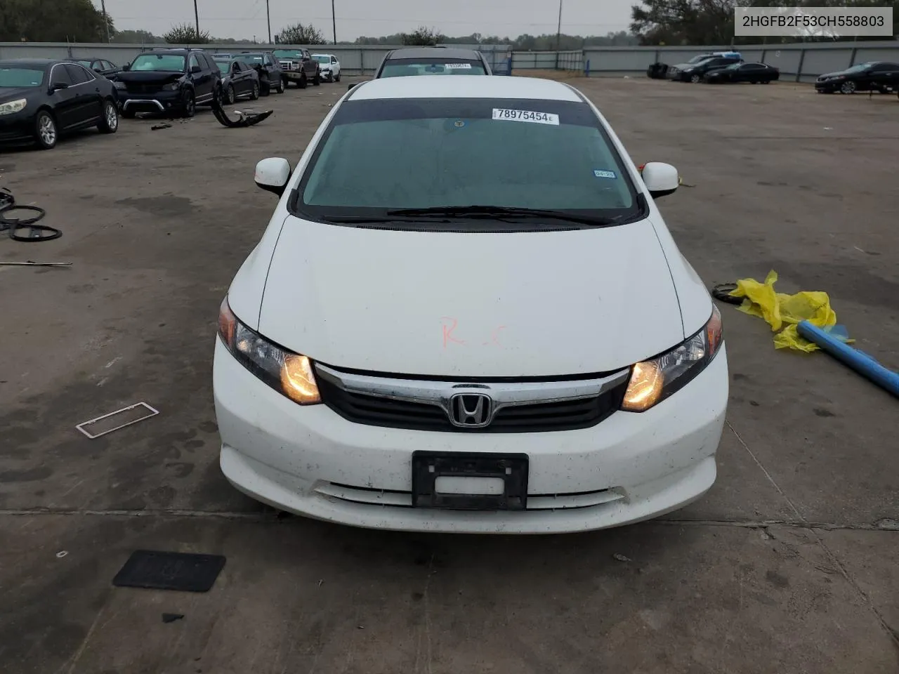 2012 Honda Civic Lx VIN: 2HGFB2F53CH558803 Lot: 78975454