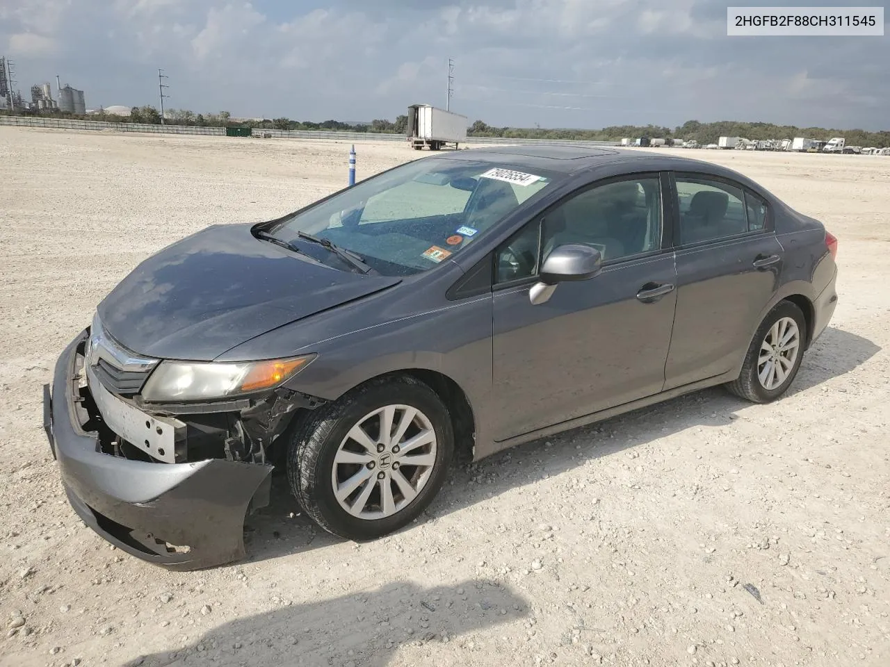 2012 Honda Civic Ex VIN: 2HGFB2F88CH311545 Lot: 79026554