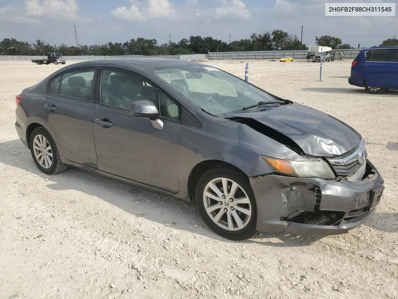 2012 Honda Civic Ex VIN: 2HGFB2F88CH311545 Lot: 79026554