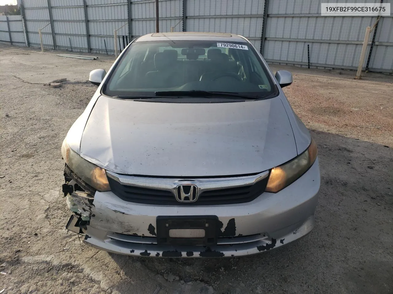 2012 Honda Civic Exl VIN: 19XFB2F99CE316675 Lot: 79290614