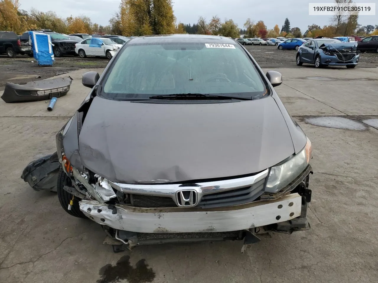 2012 Honda Civic Exl VIN: 19XFB2F91CE305119 Lot: 79307644