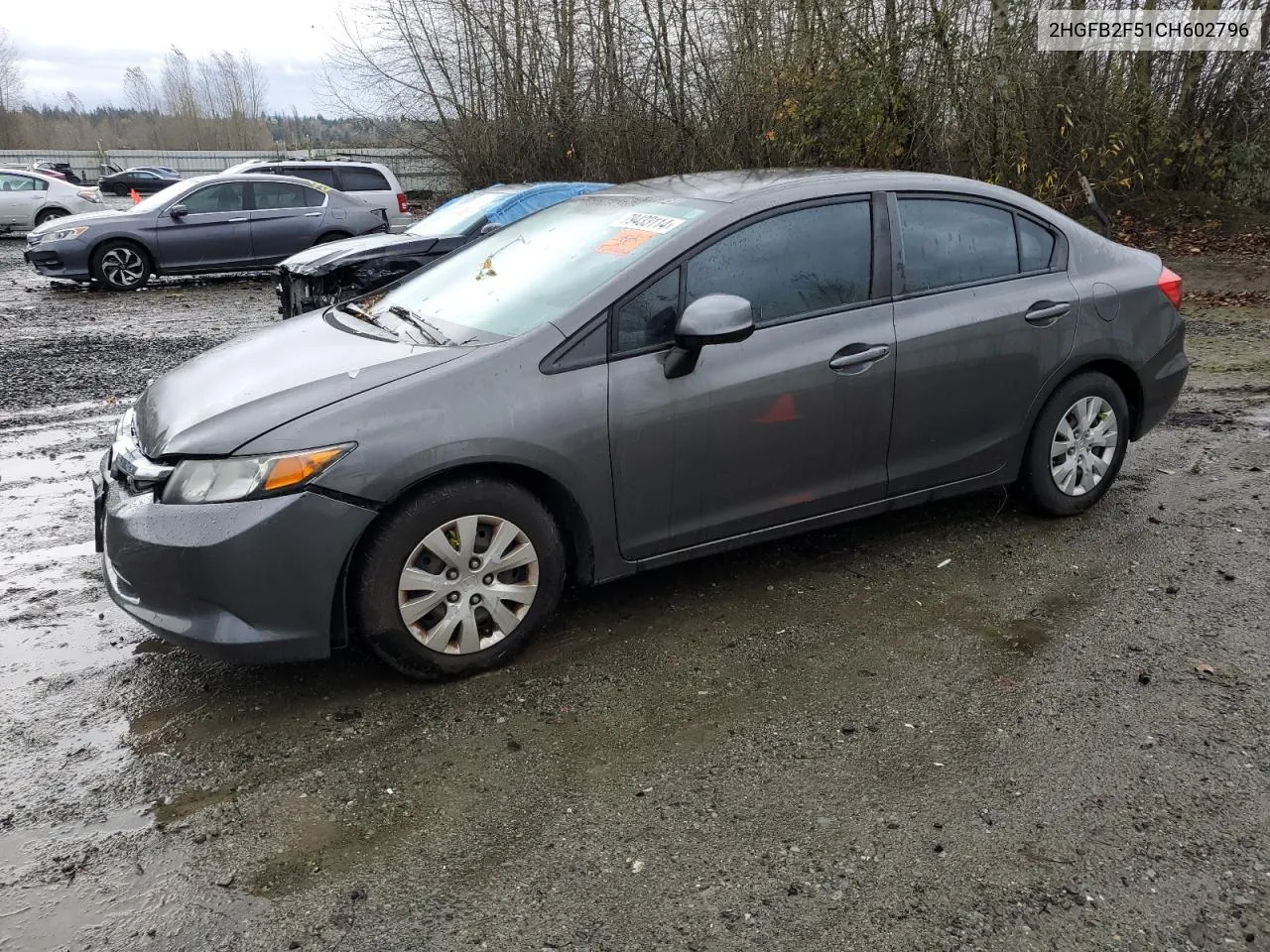 2012 Honda Civic Lx VIN: 2HGFB2F51CH602796 Lot: 79433114