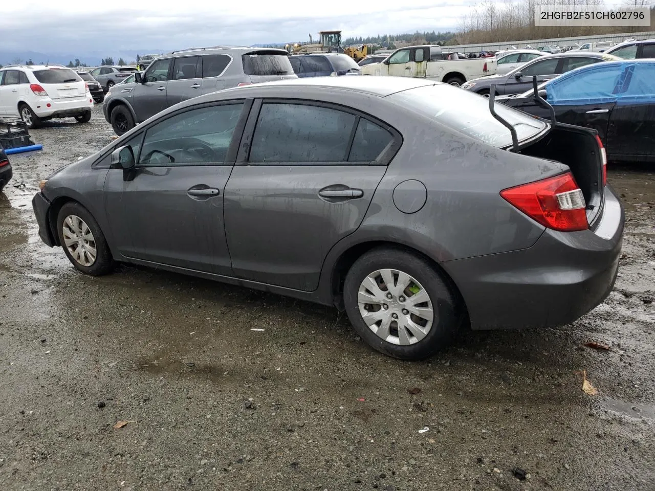 2012 Honda Civic Lx VIN: 2HGFB2F51CH602796 Lot: 79433114