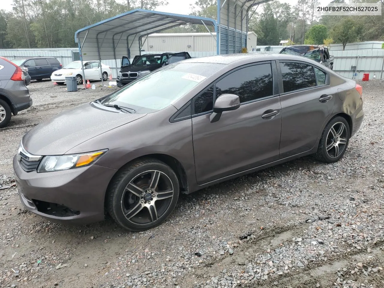 2012 Honda Civic Lx VIN: 2HGFB2F52CH527025 Lot: 79544064