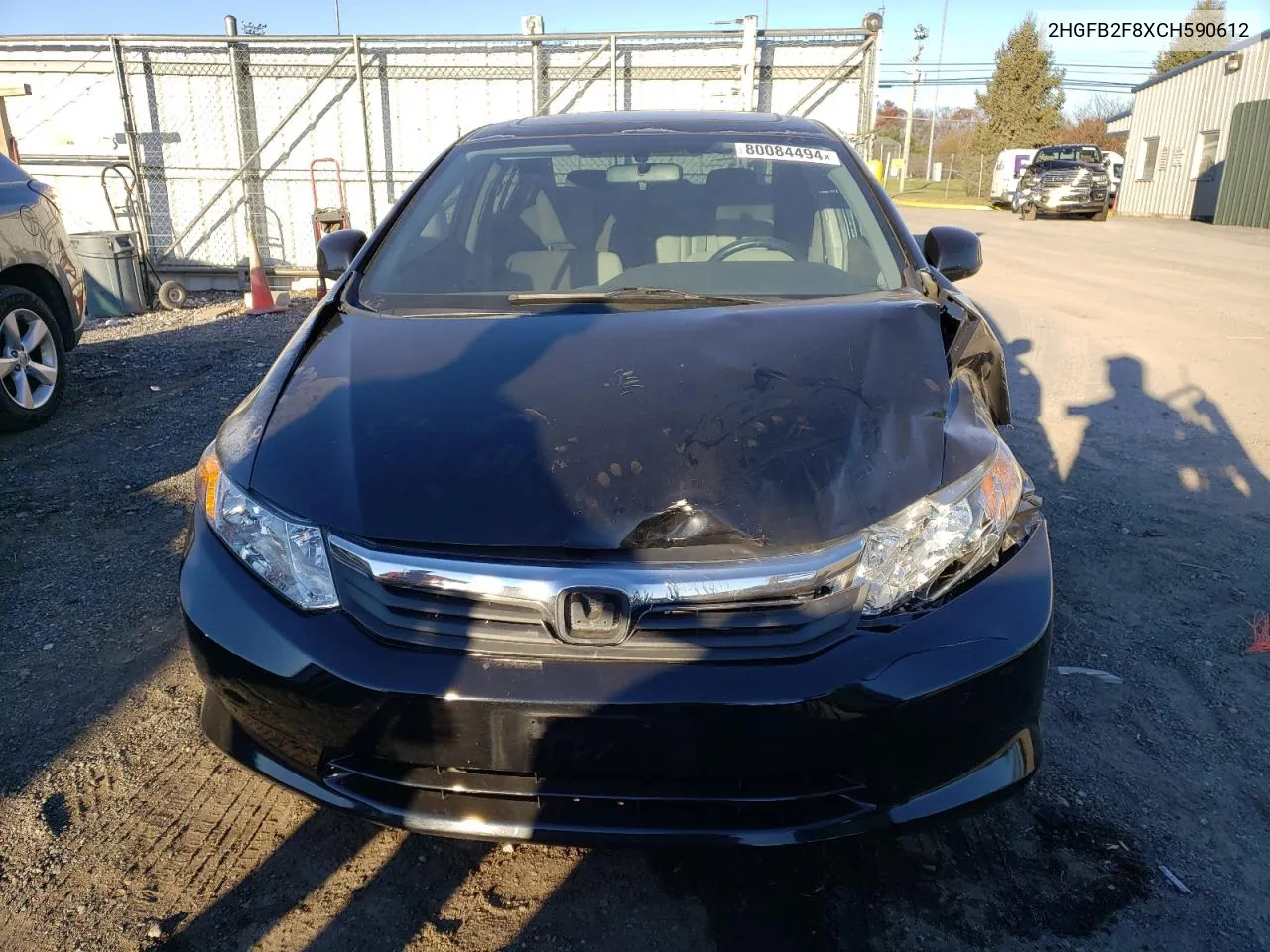 2012 Honda Civic Ex VIN: 2HGFB2F8XCH590612 Lot: 80084494