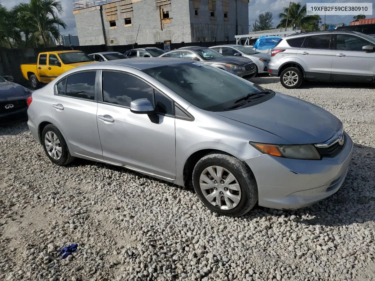 2012 Honda Civic Lx VIN: 19XFB2F59CE380910 Lot: 80133184