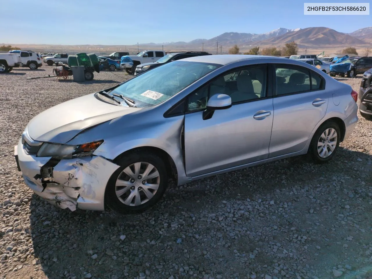 2012 Honda Civic Lx VIN: 2HGFB2F53CH586620 Lot: 80417724