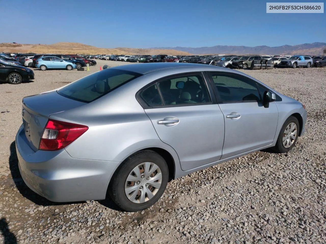 2012 Honda Civic Lx VIN: 2HGFB2F53CH586620 Lot: 80417724