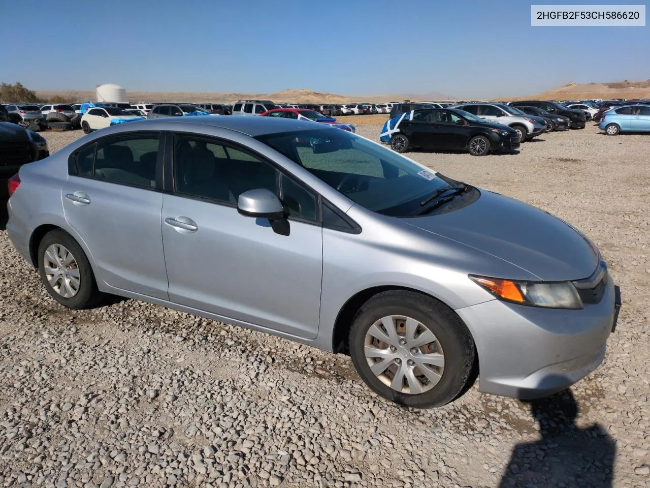 2012 Honda Civic Lx VIN: 2HGFB2F53CH586620 Lot: 80417724