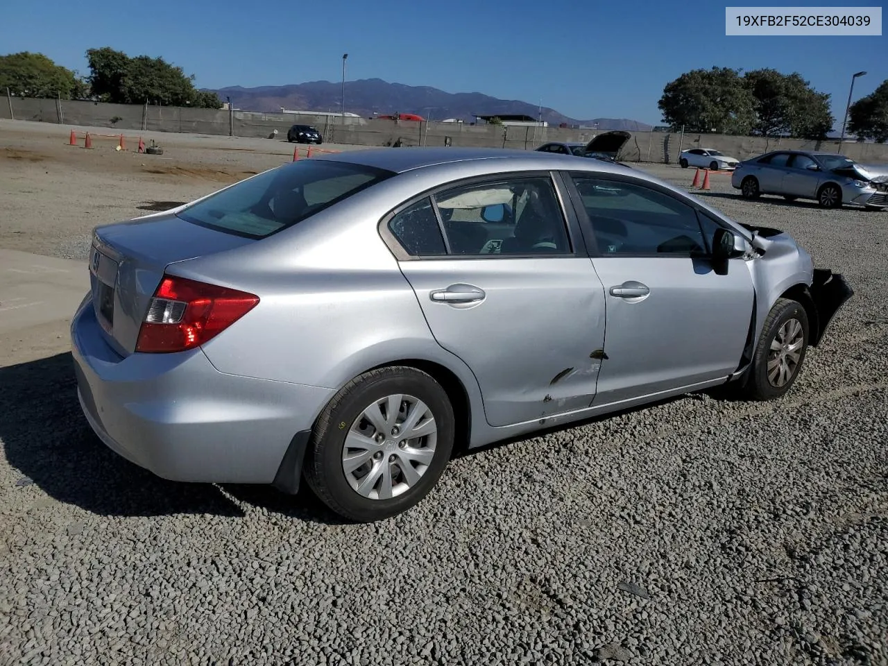 2012 Honda Civic Lx VIN: 19XFB2F52CE304039 Lot: 80578664