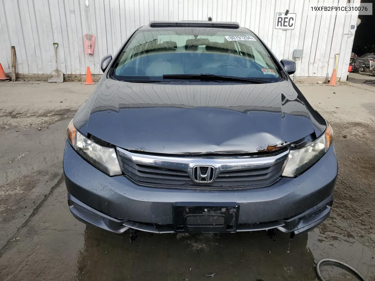 2012 Honda Civic Exl VIN: 19XFB2F91CE310076 Lot: 80791294