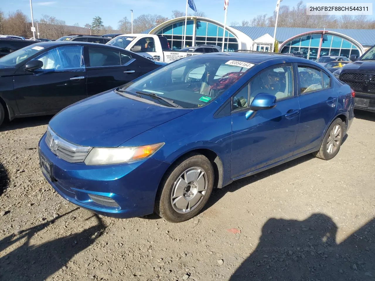 2012 Honda Civic Ex VIN: 2HGFB2F88CH544311 Lot: 80894164