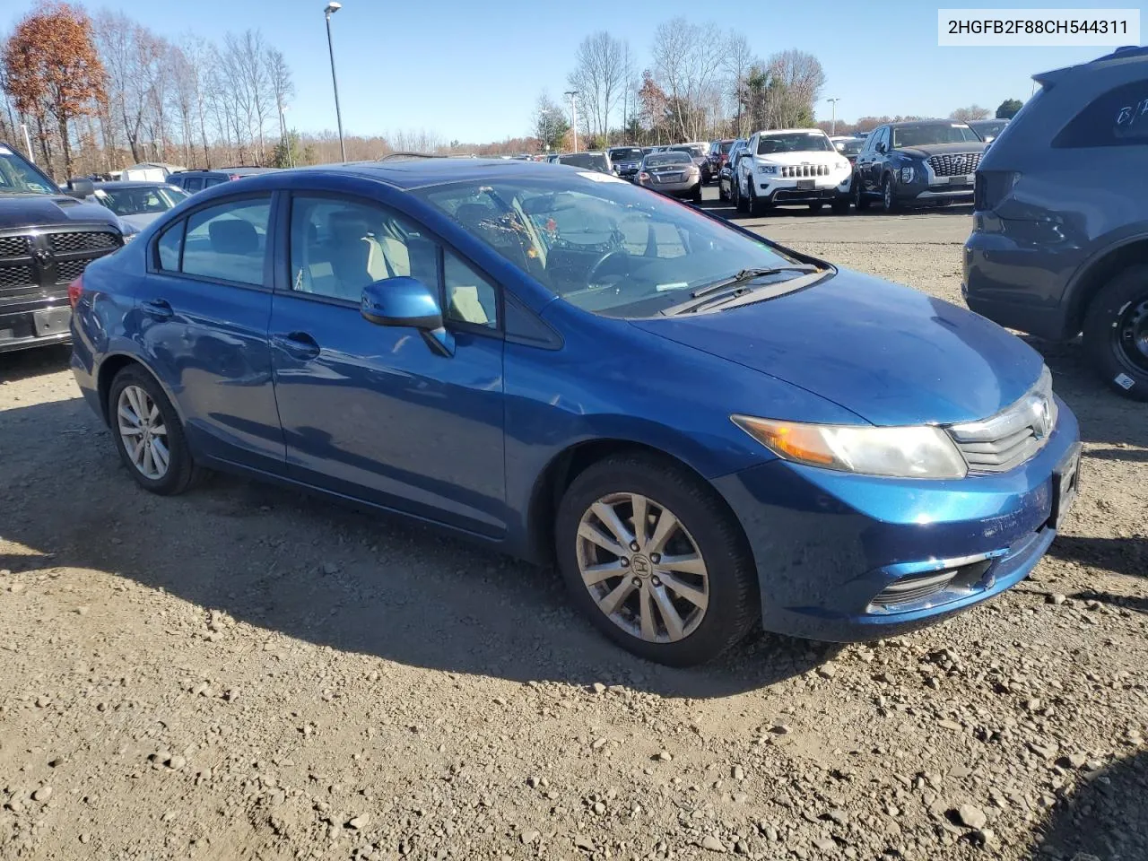 2012 Honda Civic Ex VIN: 2HGFB2F88CH544311 Lot: 80894164