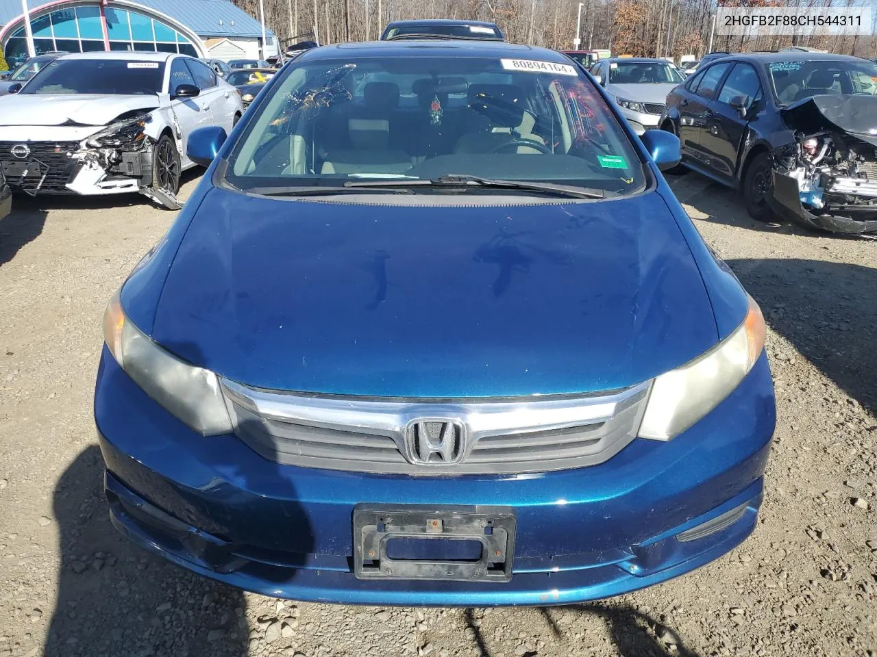 2012 Honda Civic Ex VIN: 2HGFB2F88CH544311 Lot: 80894164