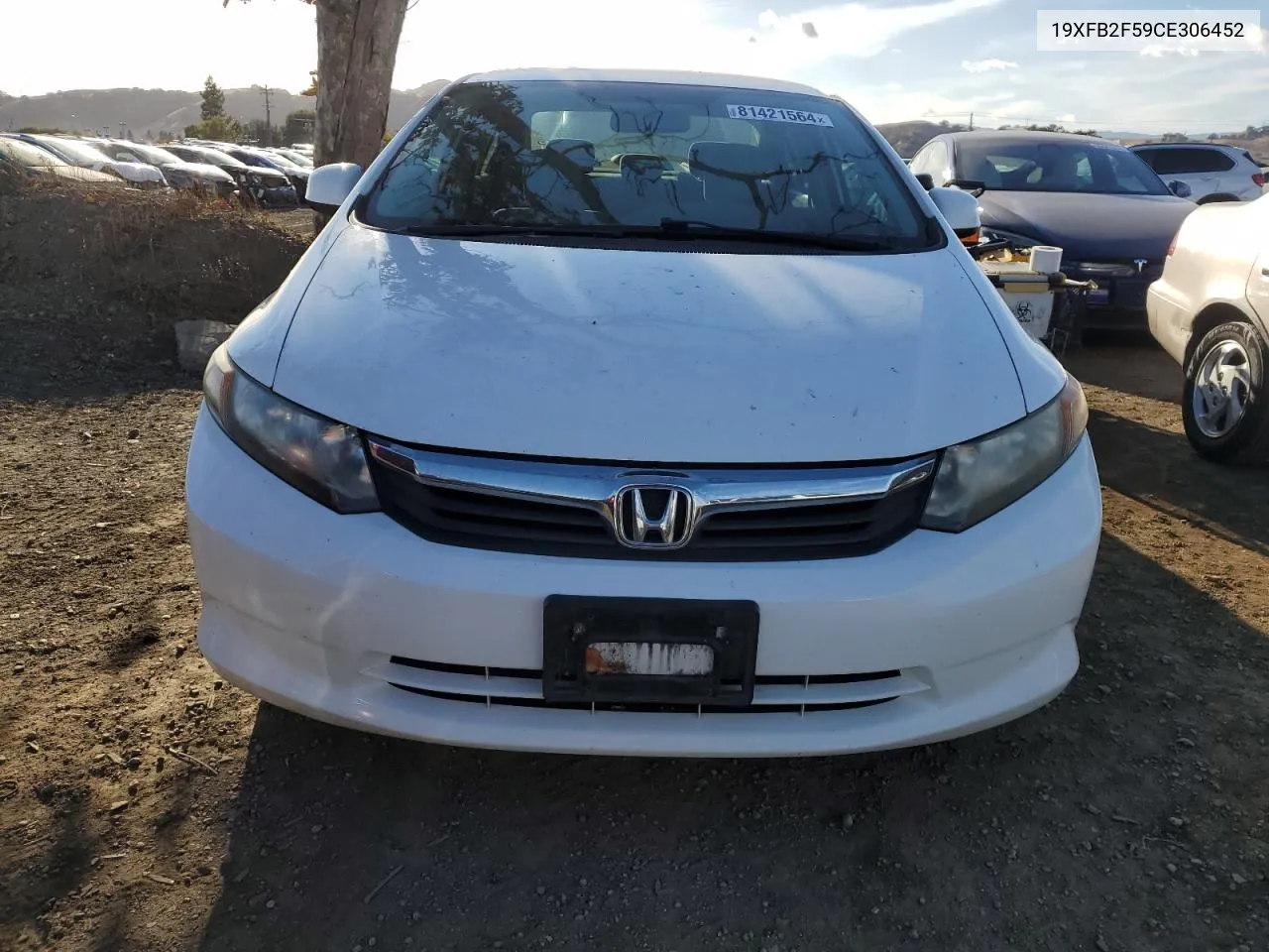 2012 Honda Civic Lx VIN: 19XFB2F59CE306452 Lot: 81421564