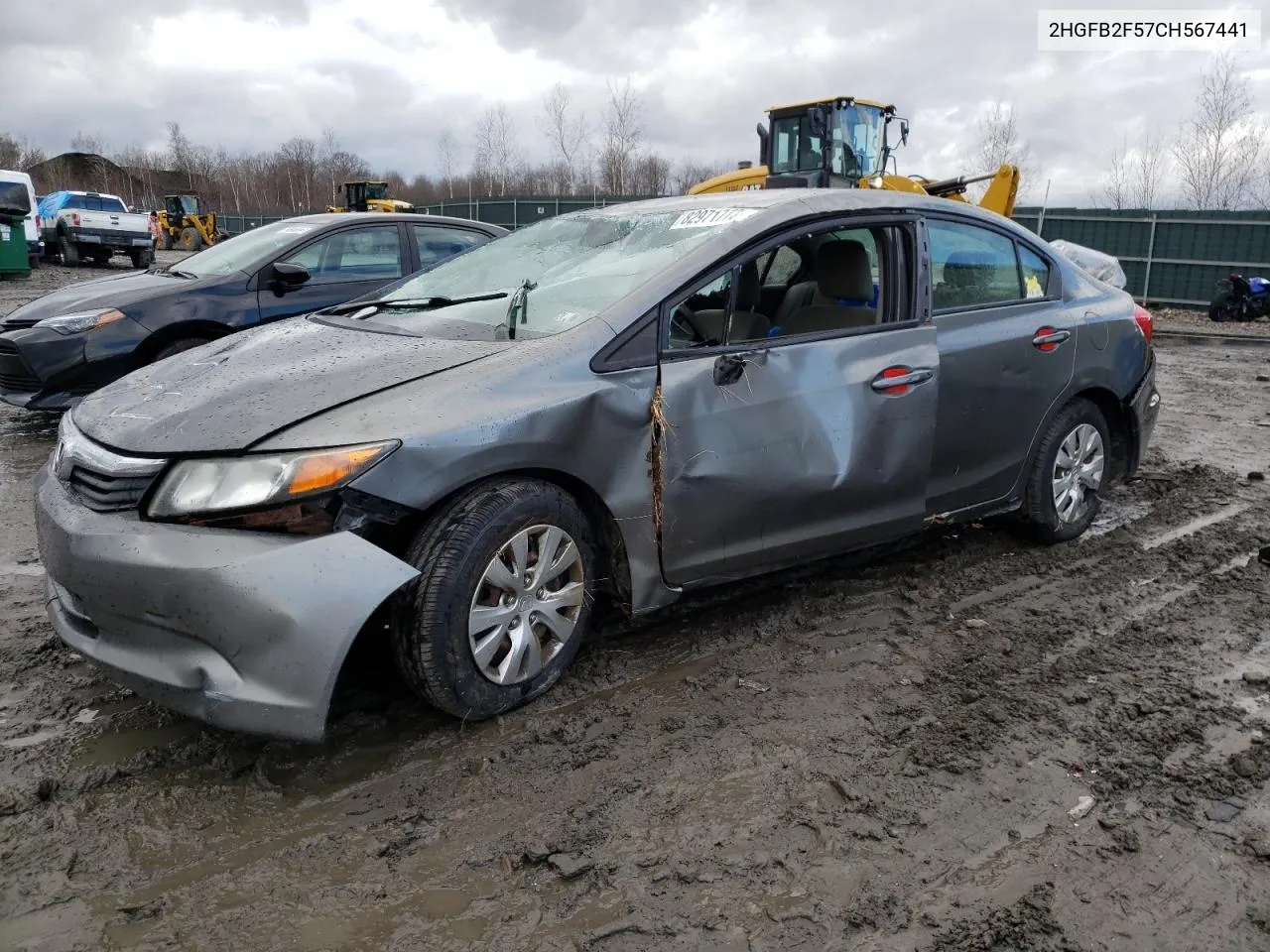 2012 Honda Civic Lx VIN: 2HGFB2F57CH567441 Lot: 82971773