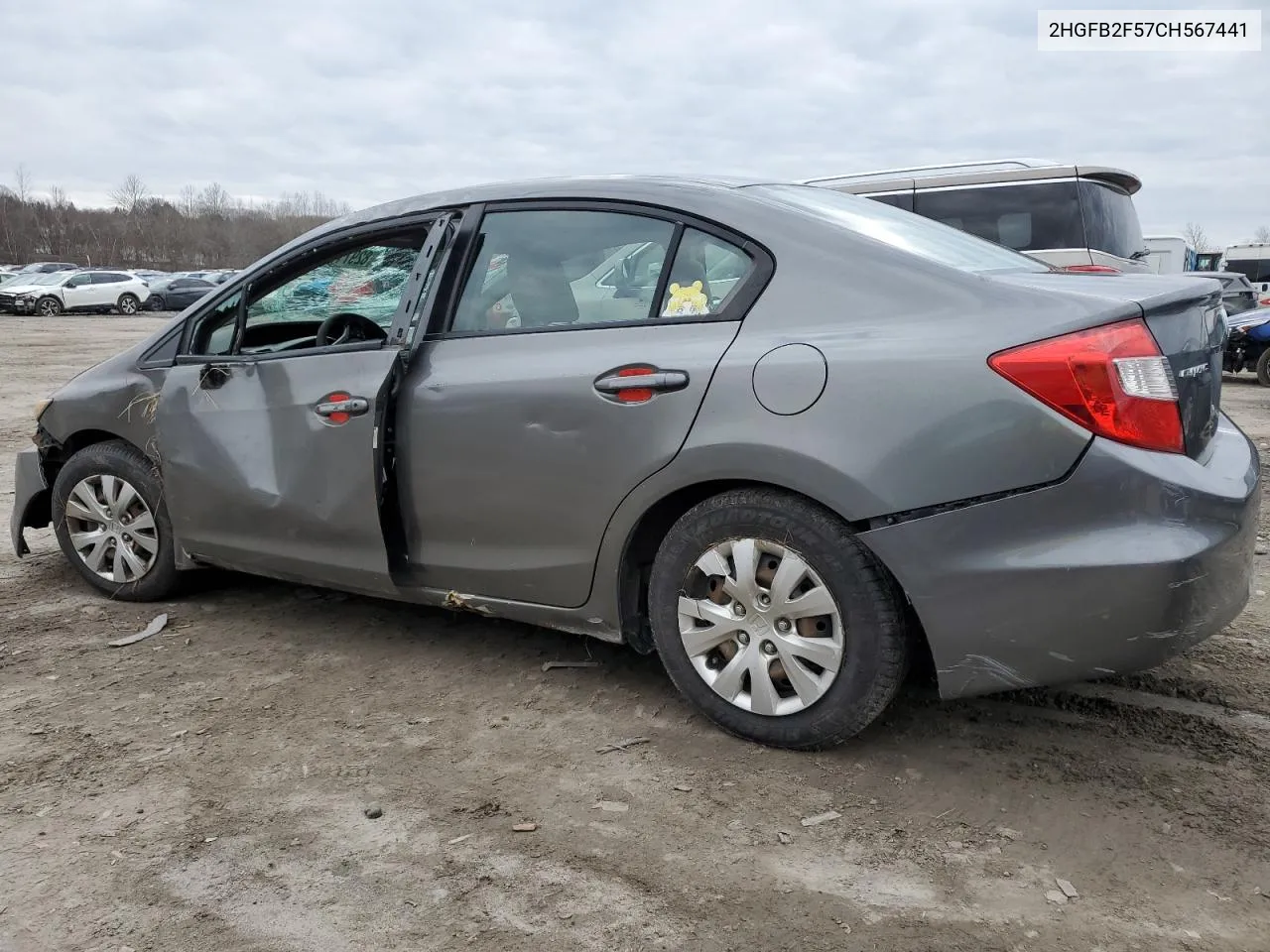 2012 Honda Civic Lx VIN: 2HGFB2F57CH567441 Lot: 82971773