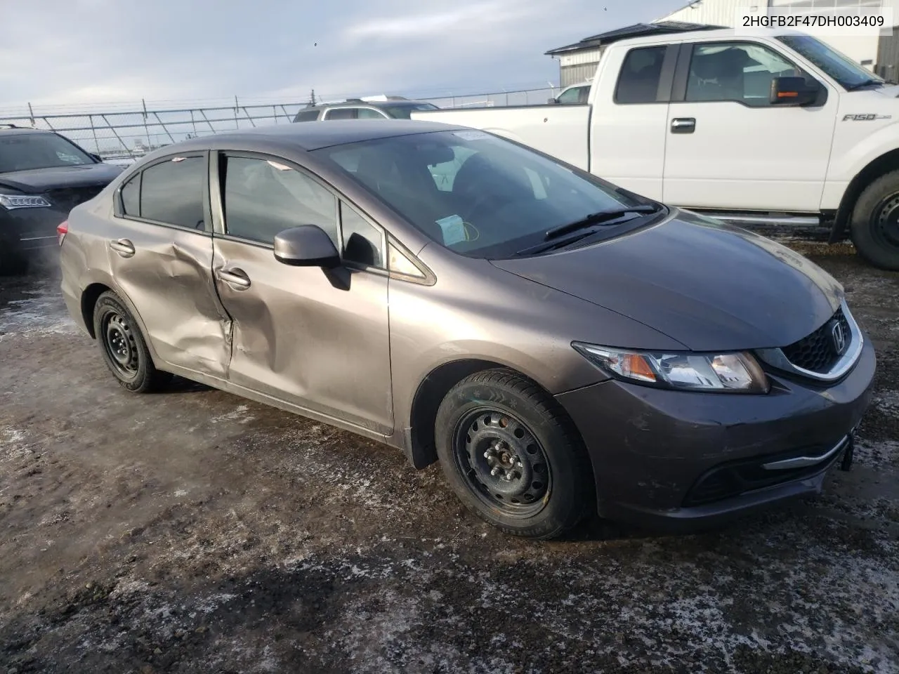 2013 Honda Civic Lx VIN: 2HGFB2F47DH003409 Lot: 41458624