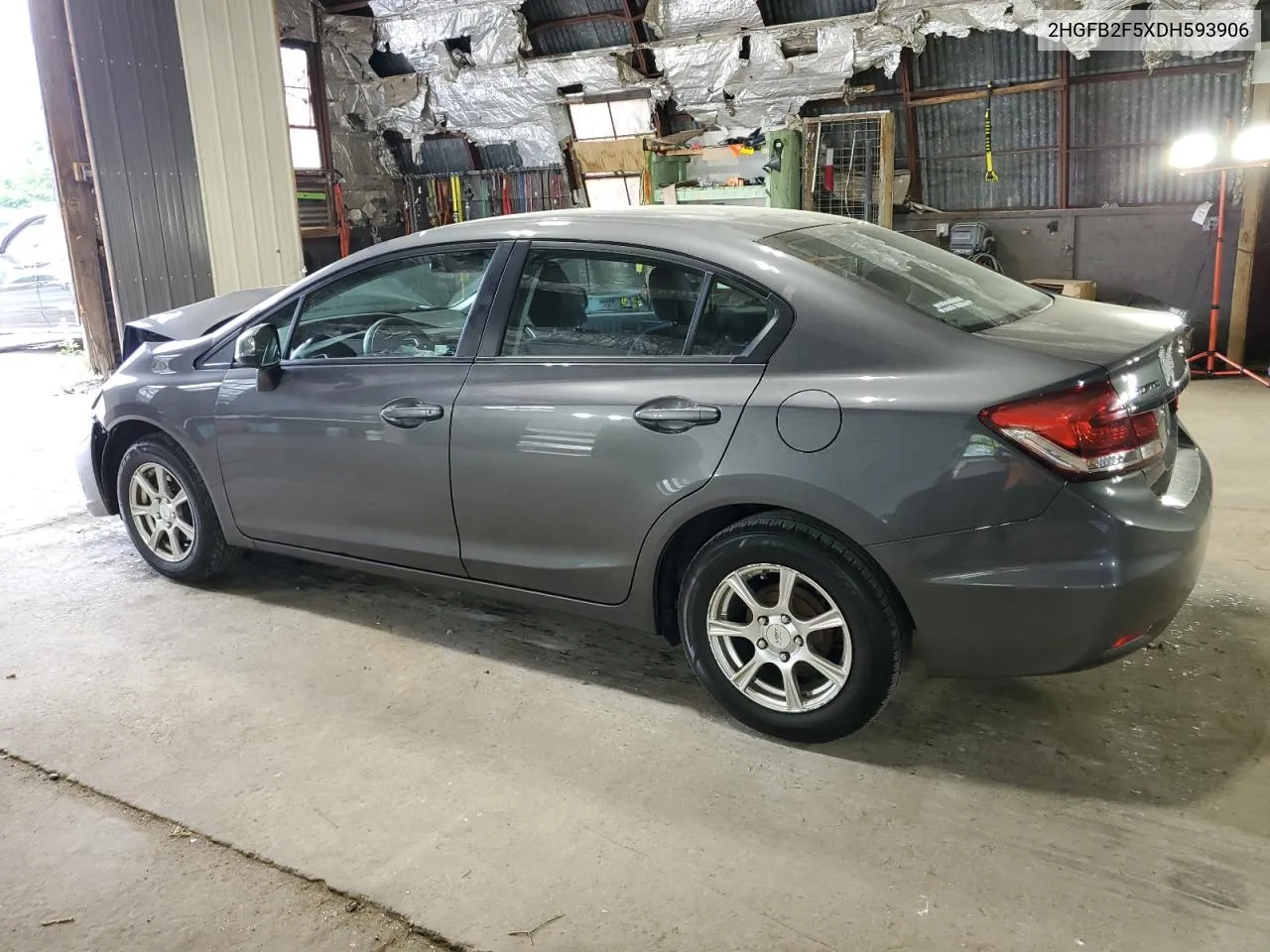 2013 Honda Civic Lx VIN: 2HGFB2F5XDH593906 Lot: 57290044