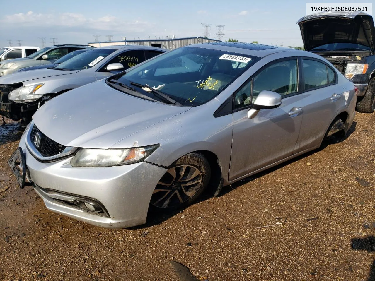 2013 Honda Civic Exl VIN: 19XFB2F95DE087591 Lot: 58504744