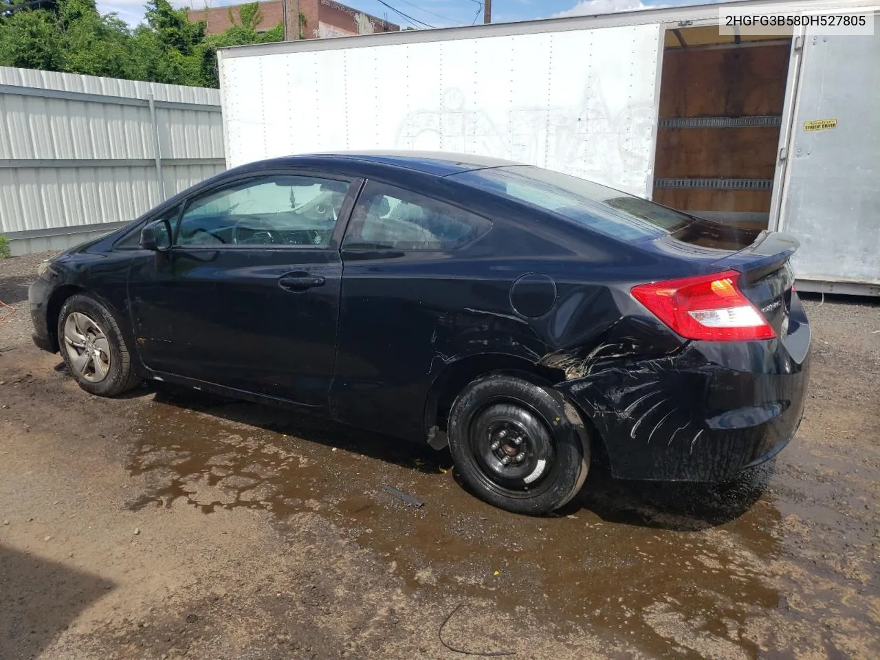 2013 Honda Civic Lx VIN: 2HGFG3B58DH527805 Lot: 58611184