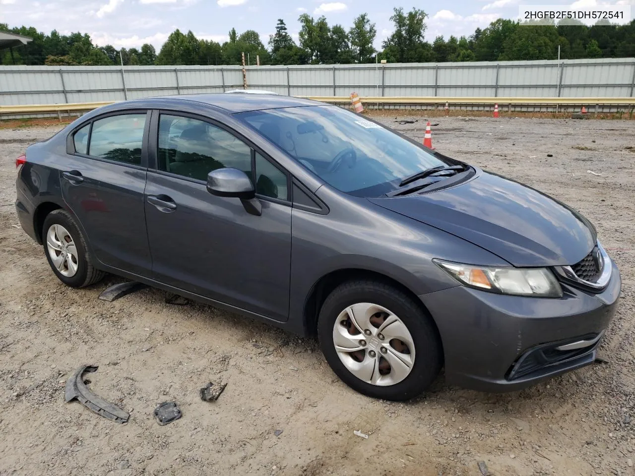 2013 Honda Civic Lx VIN: 2HGFB2F51DH572541 Lot: 58869764