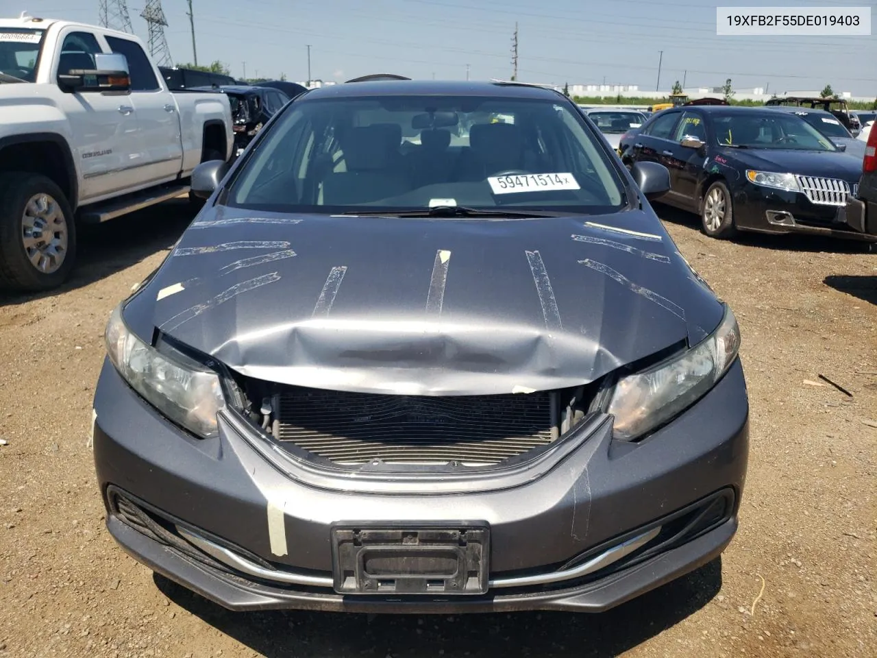 2013 Honda Civic Lx VIN: 19XFB2F55DE019403 Lot: 59471514