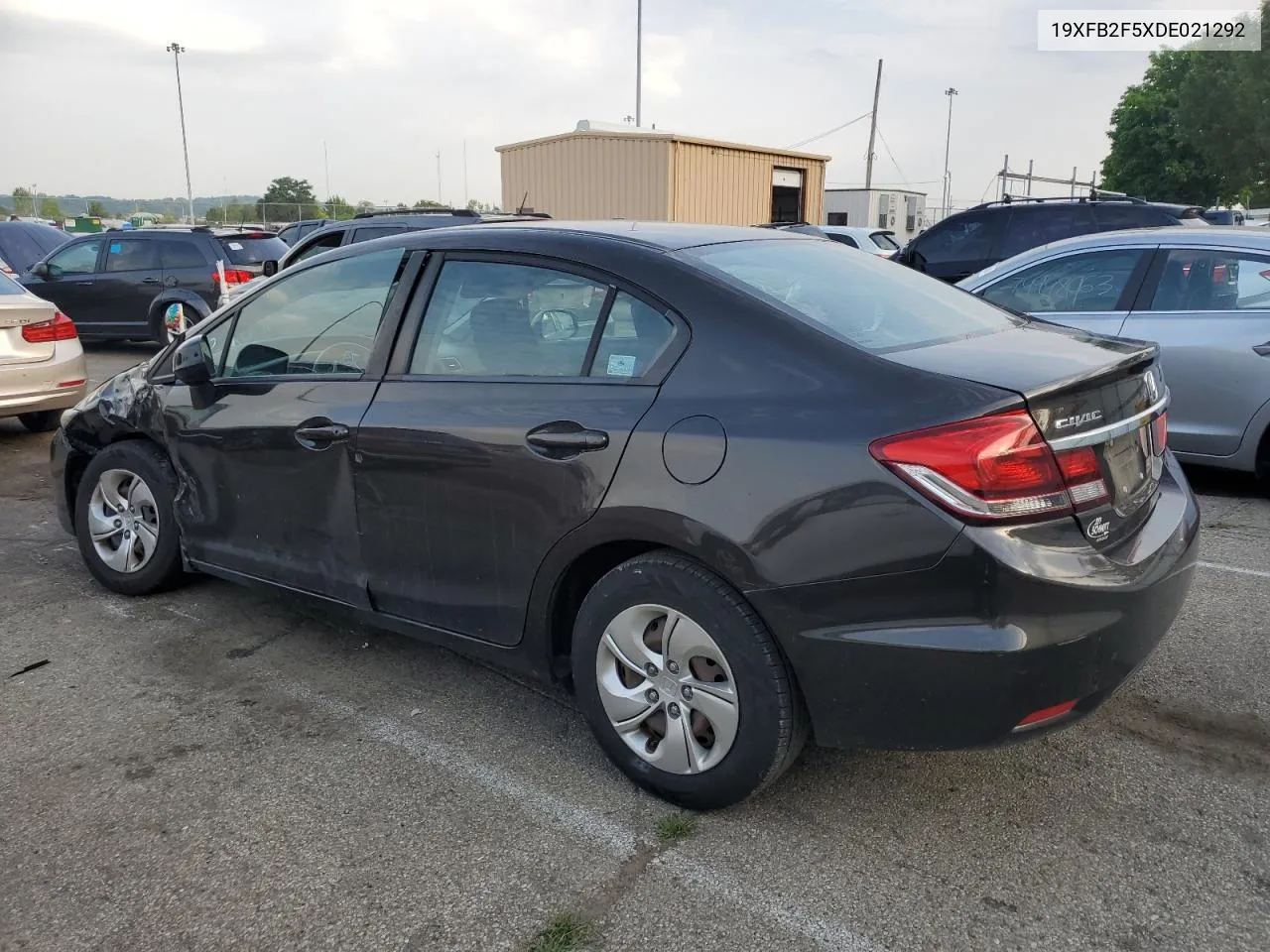 2013 Honda Civic Lx VIN: 19XFB2F5XDE021292 Lot: 59848494