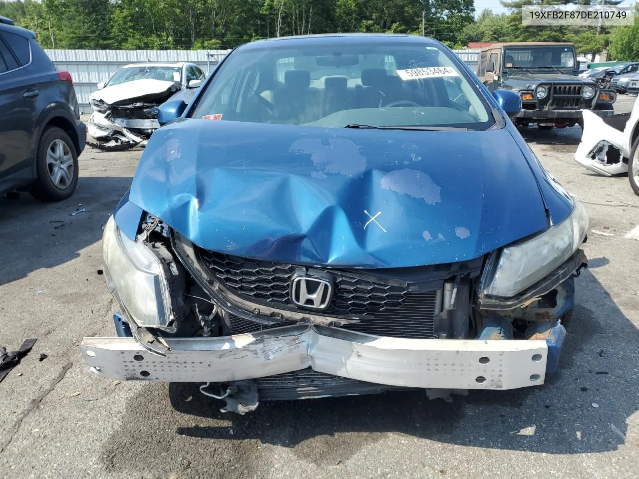 2013 Honda Civic Ex VIN: 19XFB2F87DE210749 Lot: 59853464