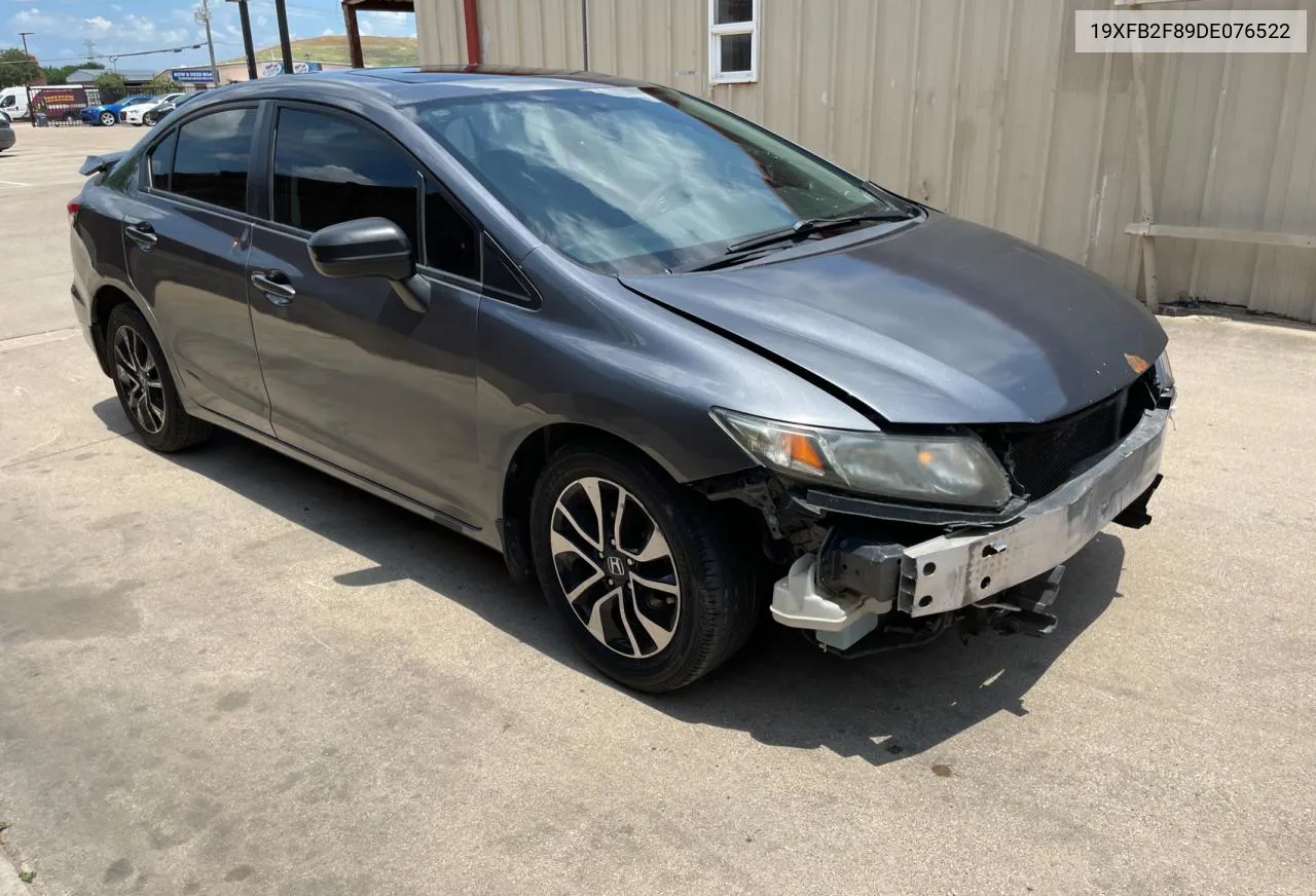 2013 Honda Civic Ex VIN: 19XFB2F89DE076522 Lot: 61101814