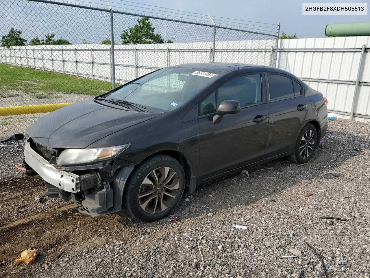 2013 Honda Civic Ex VIN: 2HGFB2F8XDH505513 Lot: 61406484