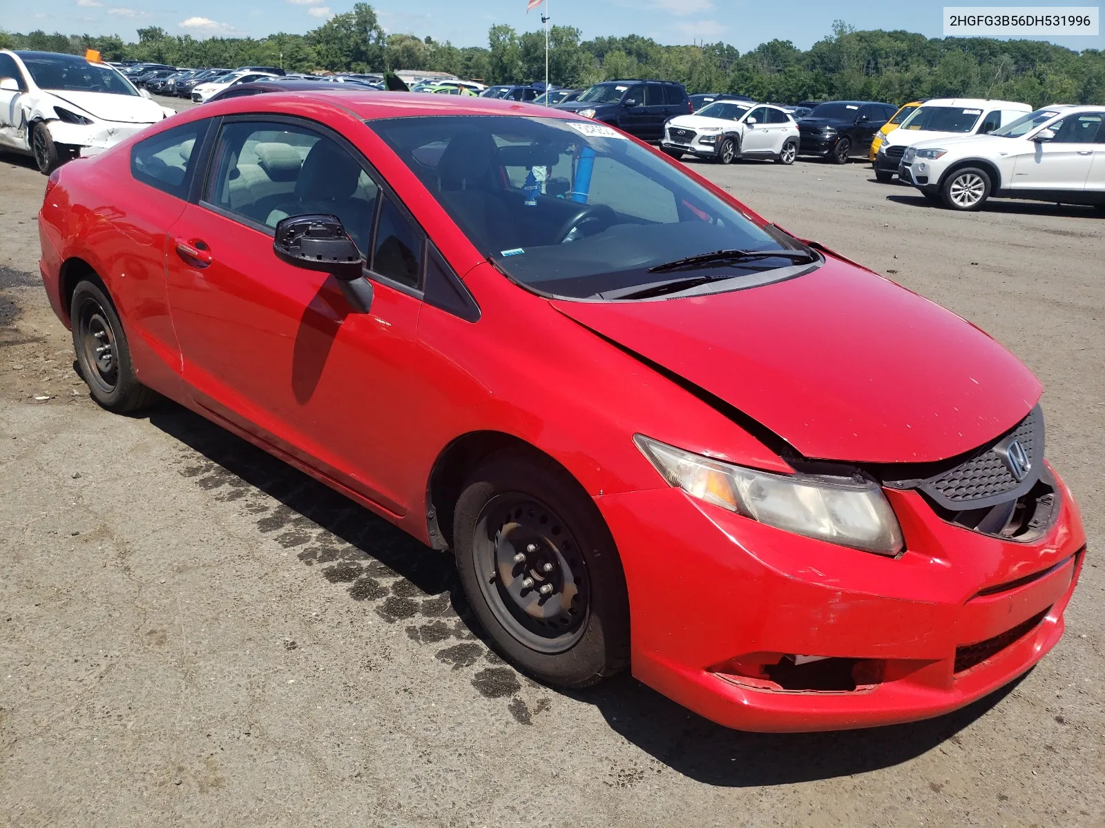 2013 Honda Civic Lx VIN: 2HGFG3B56DH531996 Lot: 62482524