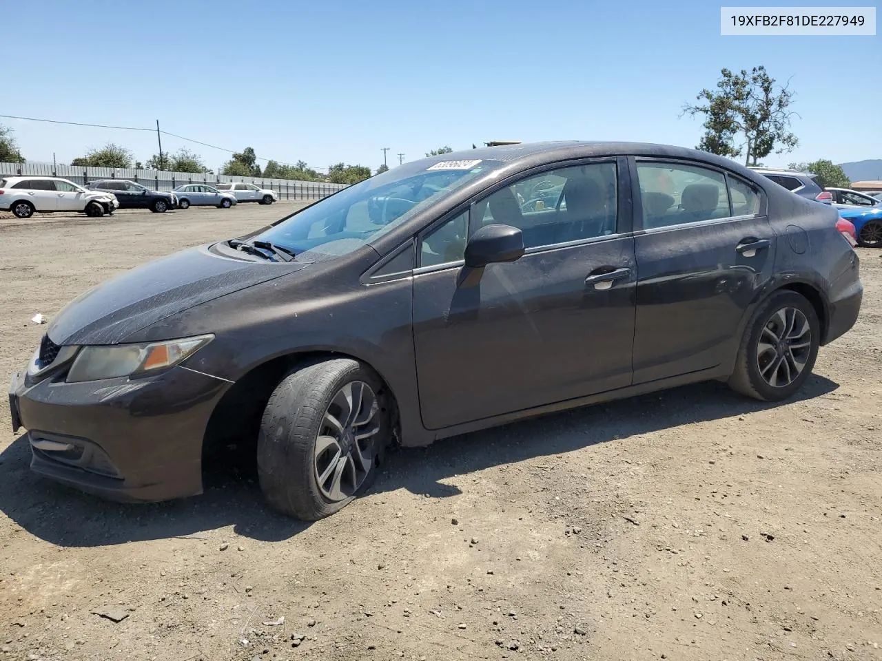 2013 Honda Civic Ex VIN: 19XFB2F81DE227949 Lot: 63096024