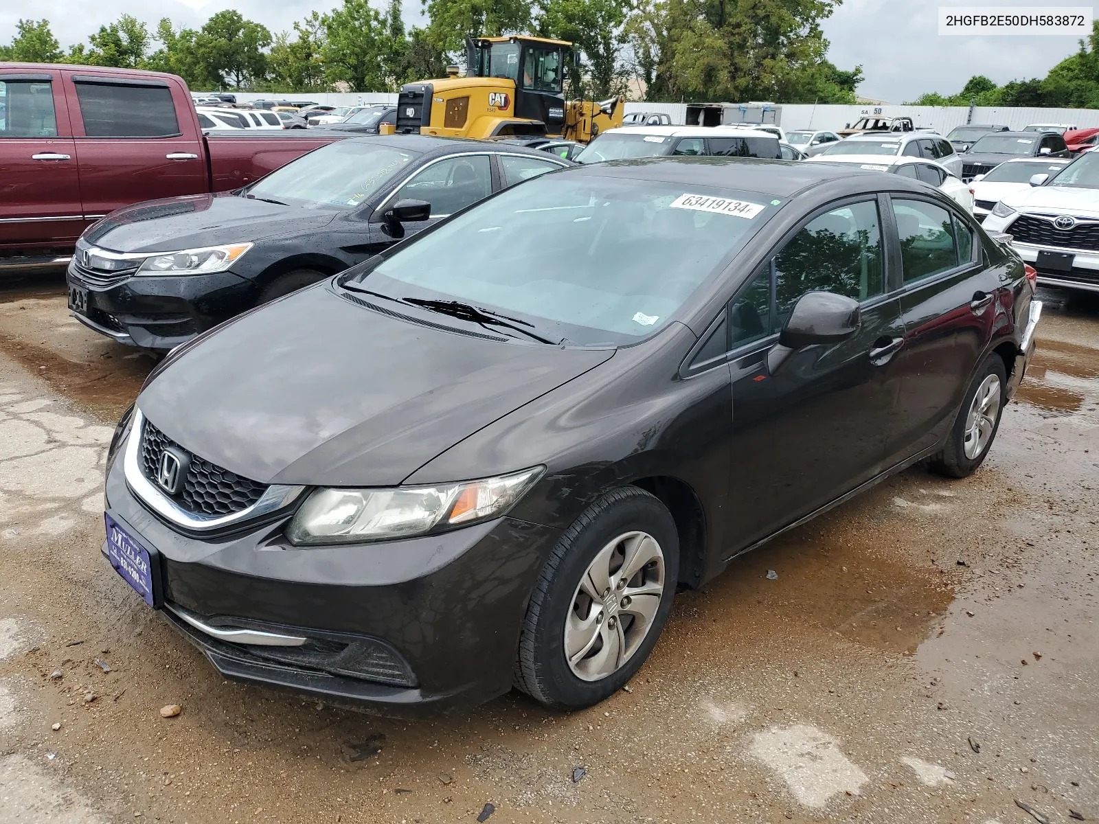 2013 Honda Civic Lx VIN: 2HGFB2E50DH583872 Lot: 63419134